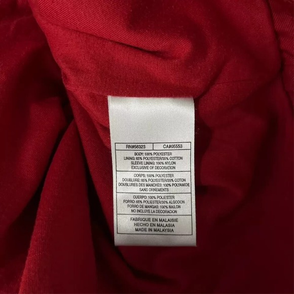 Nike‎ Windbreaker Jacket Women's M Red Full Zip Vtg Y2K Mock Neck Lined Retro - Picture 9 of 10